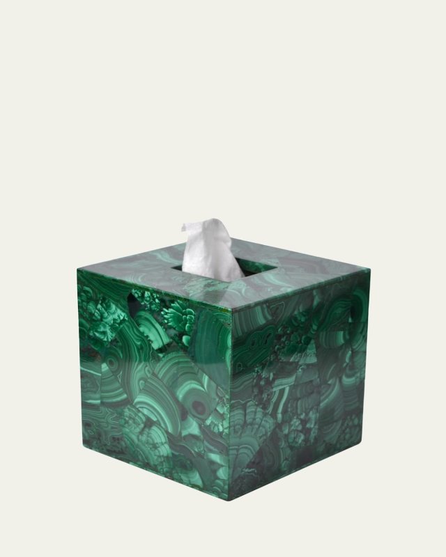 Malachite Boutique Tissue Box Cover